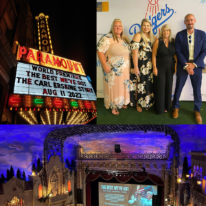 The Paramount Theater Marquee; The Arc of Indiana staff - Alley Gary, Hannah Carlock, Kim Dodson, and Andy Kirby; the Paramount Theater 